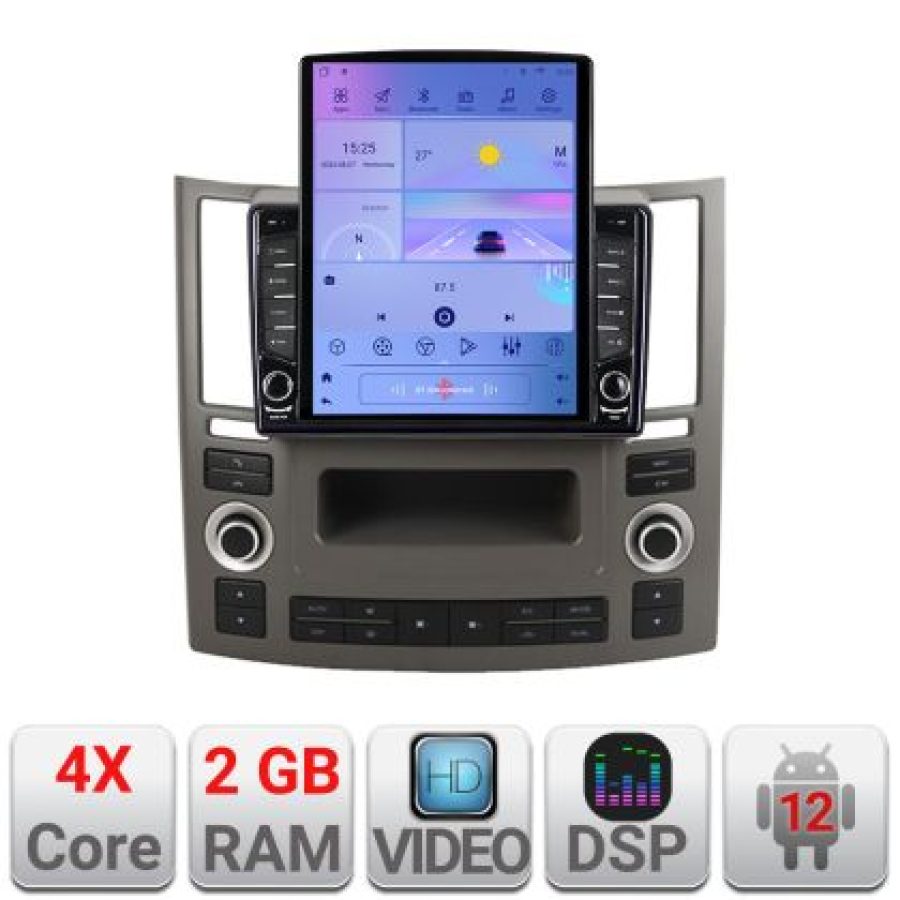 Navigatie Infiniti FX45 2007-2009 Android radio gps internet quad core 2+32 ecran vertical 9.7" fx45-old+EDT-E708 - imagine 5