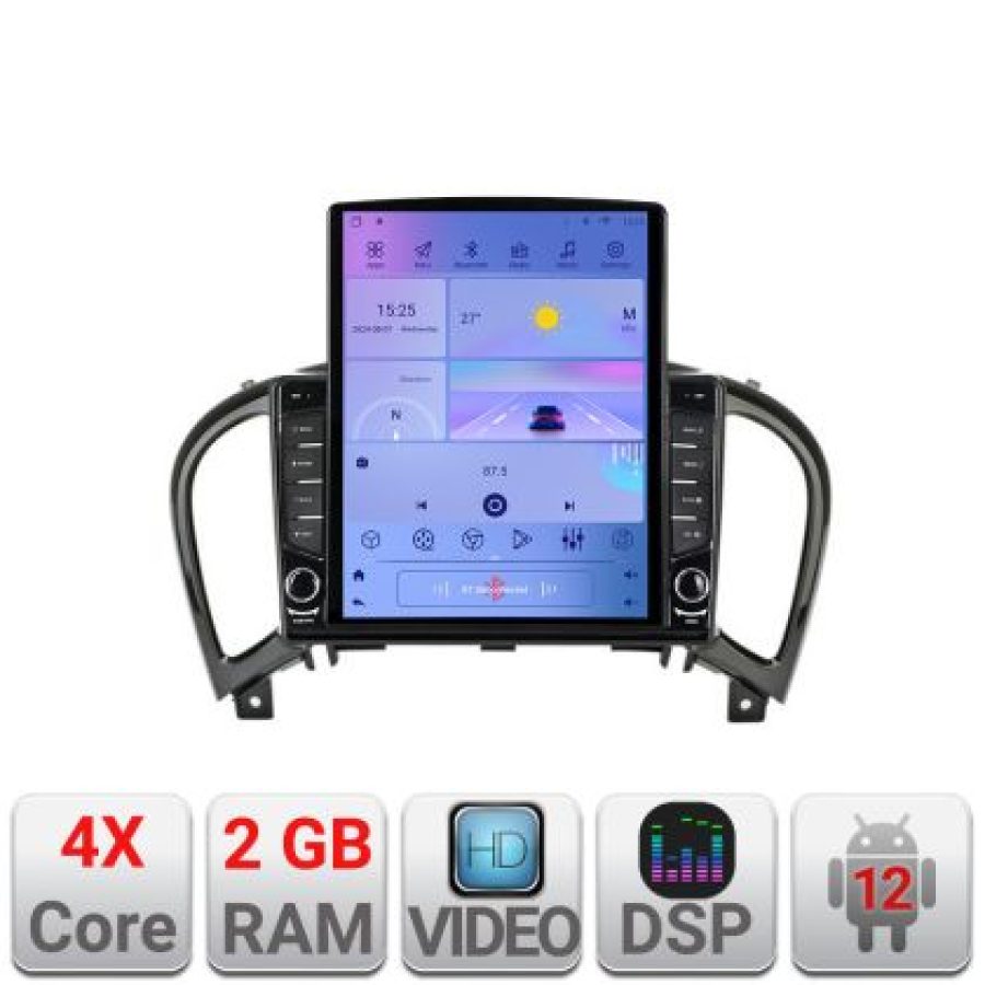 Navigatie Nissan Juke 2010-2015 K-JUKE ecran tip TESLA 9.7" cu Android Radio Bluetooth Internet GPS WIFI 2+32 DSP Quad - imagine 5