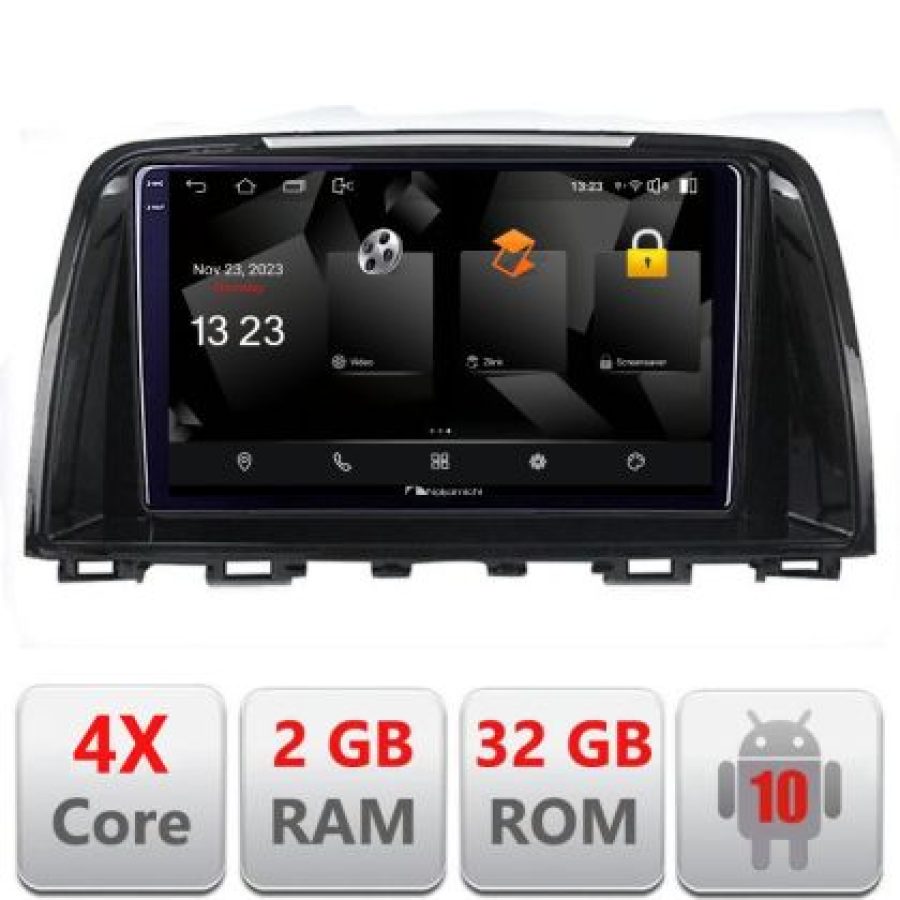 Navigatie Mazda 6 2013-2017 5230-223 Android Ecran 720P Quad Core 2+32 carplay android auto - imagine 3