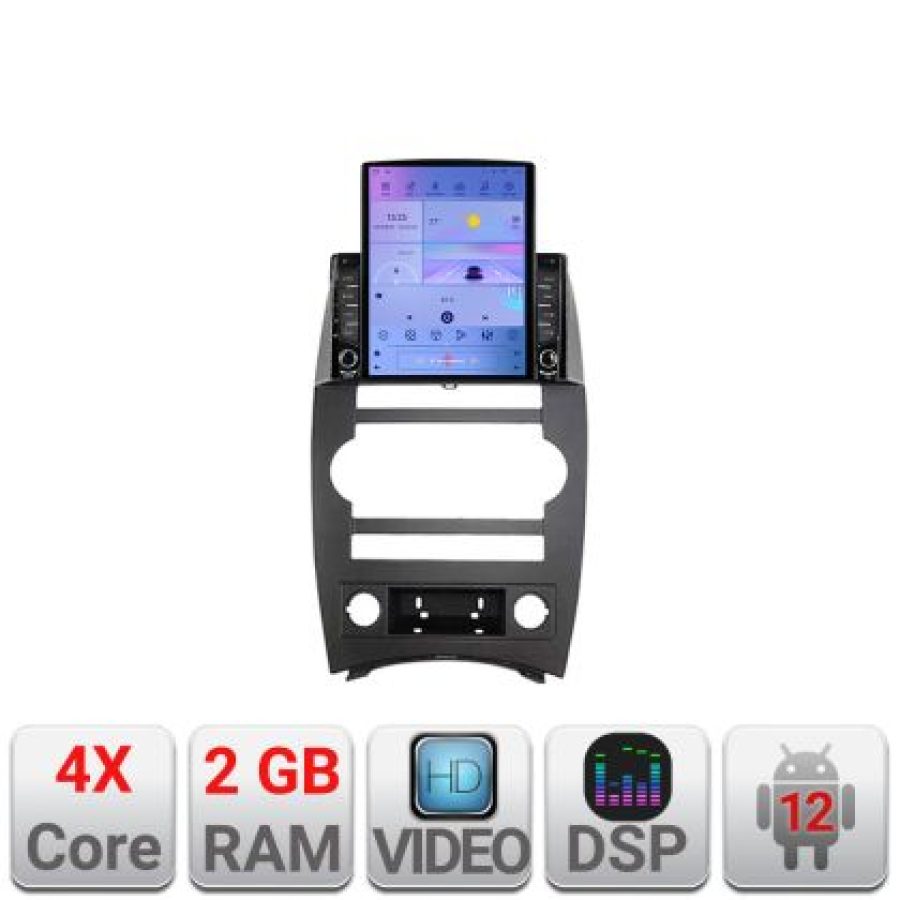 Navigatie Jeep Commander Android radio gps internet quad core 2+32 ecran vertical 9.7" Kit-commander+EDT-E708 - imagine 5