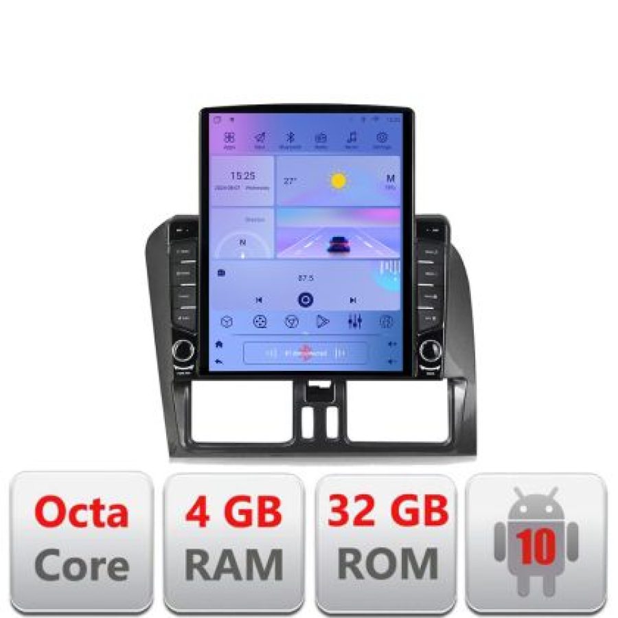 Navigatie dedicata Volvo XC60 G-272 ecran tip TESLA 9.7" cu Android Radio Bluetooth Internet GPS WIFI 4+32GB DSP 4G Octa Core - imagine 5