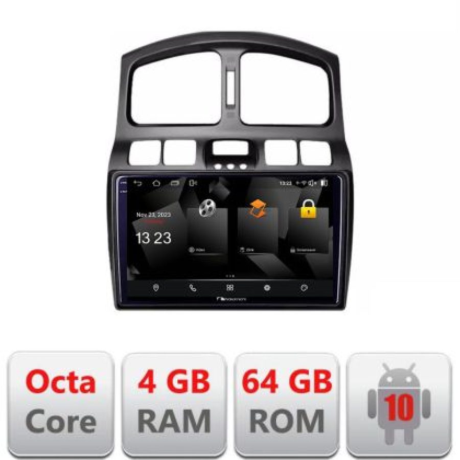 Navigatie HHyundai Santa Fe 2000-2006 Android Octa Core 720p 4+64 DSP 360 camera carplay android auto - imagine 3