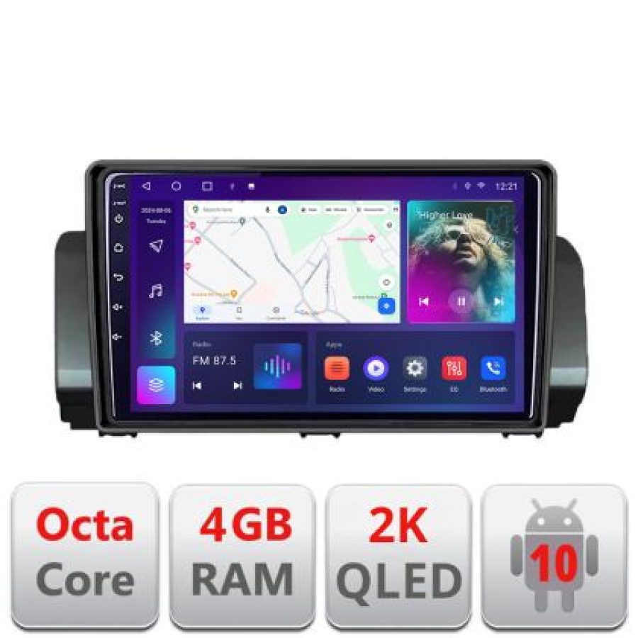 Navigatie Dacia Logan Sandero Jogger LOGAN-2022 Android Octa Core Ecran 2K QLED GPS 4G 4+32GB 360 KIT-LOGAN-2022+EDT-E409-2K - imagine 4