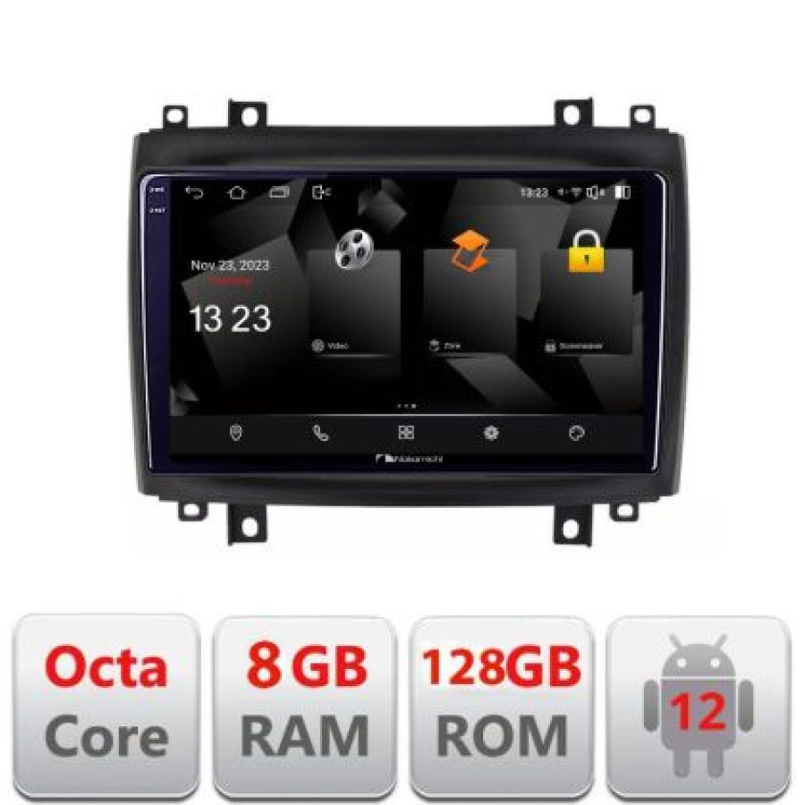 Navigatie Cadillac CTS intre anii 2003-2007 Android Octa Core Qualcomm 2K Qled 8+128 DTS DSP 360 4G Optical - imagine 3