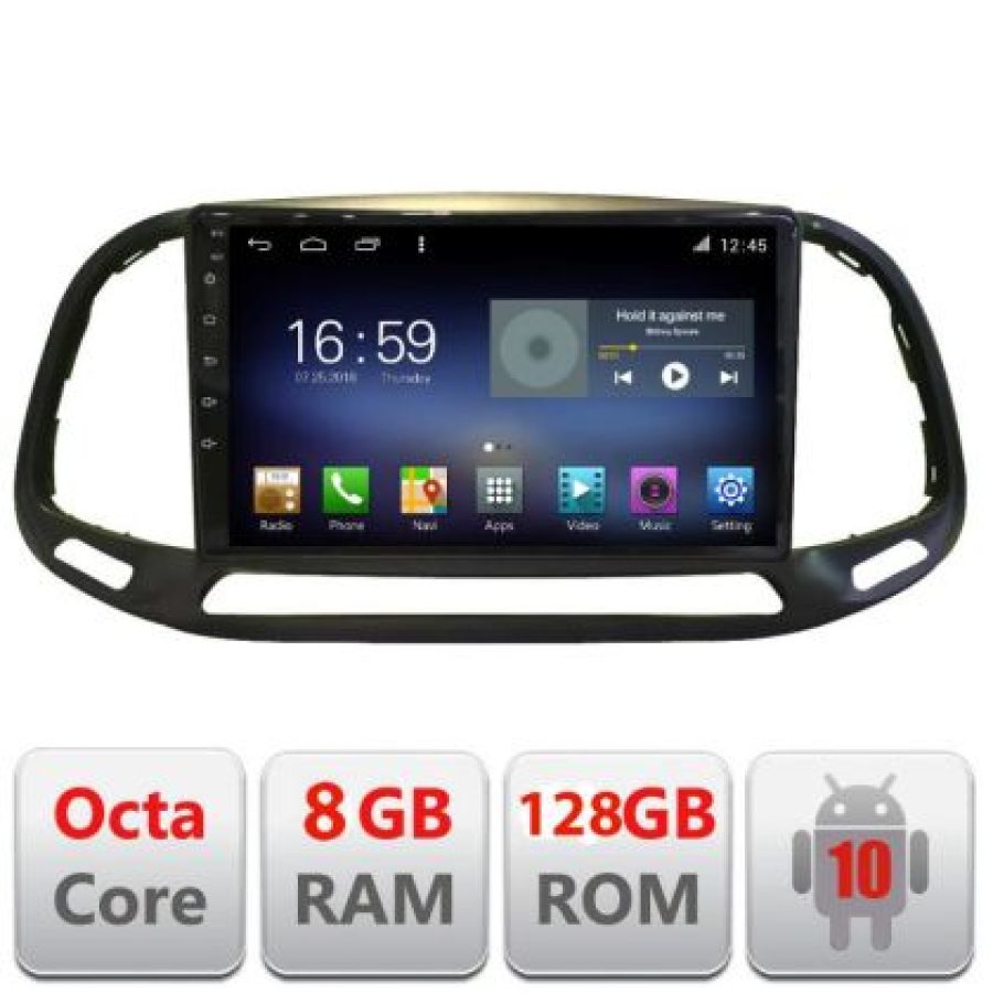 Navigatie Fiat Doblo 2015-2018 F-DOBLO15 Octa Core cu Android Radio Bluetooth Internet GPS WIFI DSP 8+128GB 4G - imagine 3