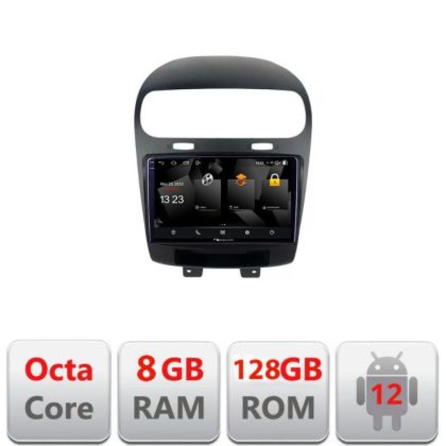 Navigatie Fiat Freemont Dodge Journey 2012-2019 Android Octa Core Qualcomm 2K Qled 8+128 DTS DSP 360 4G Optical - imagine 3