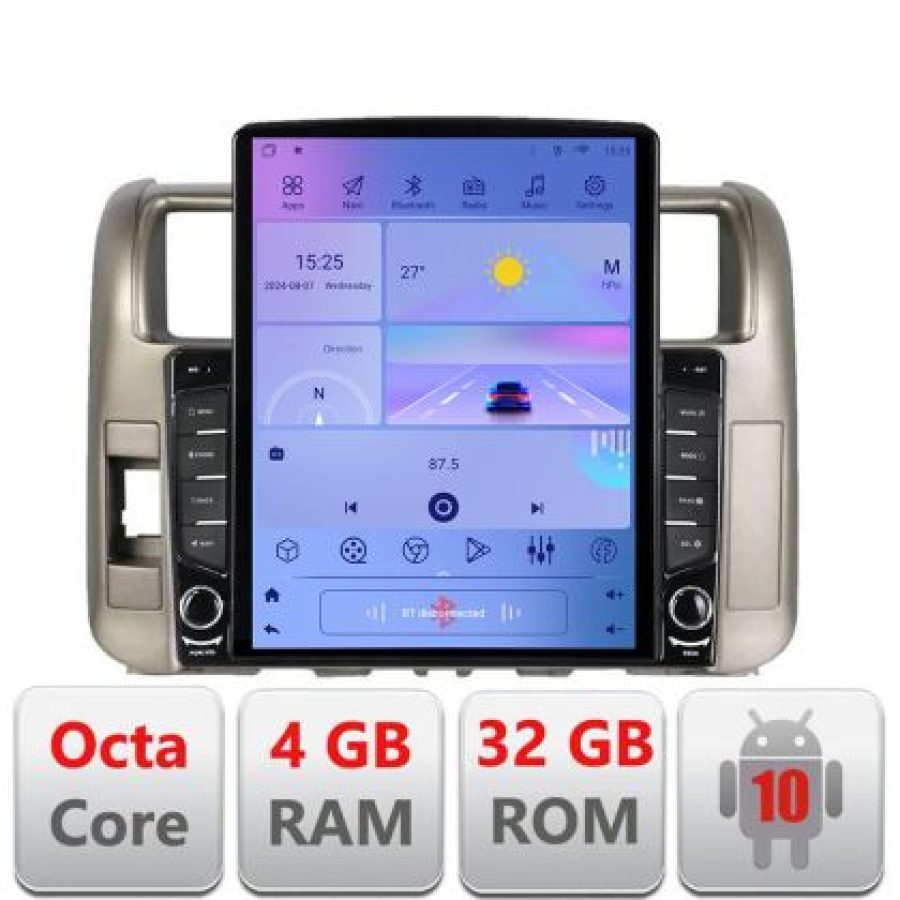 Navigatie TOYOTA Prado 2010-2013 H-347 ecran tip TESLA 9.7" cu Android Radio Bluetooth Internet GPS WIFI 4+32GB DSP 4G - imagine 5