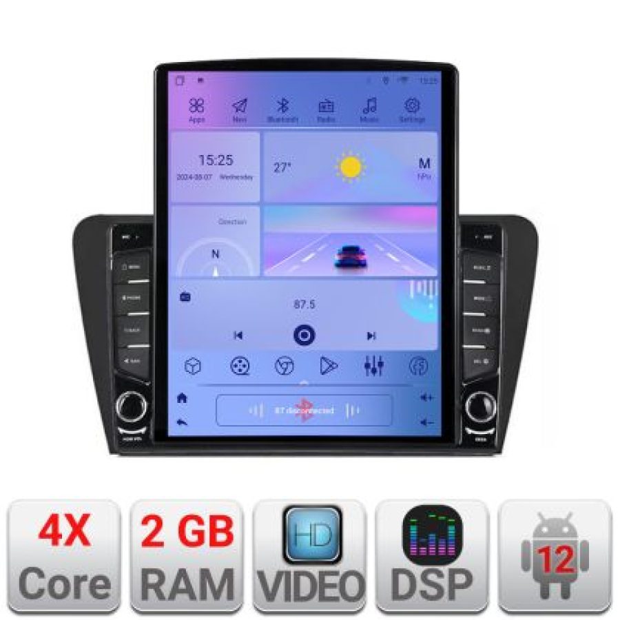 Navigatie SKODA SKODA OCTAVIA 2014-2020 Manual K-279 ecran tip TESLA 9.7" cu Android Radio Bluetooth Internet GPS WIFI - imagine 5
