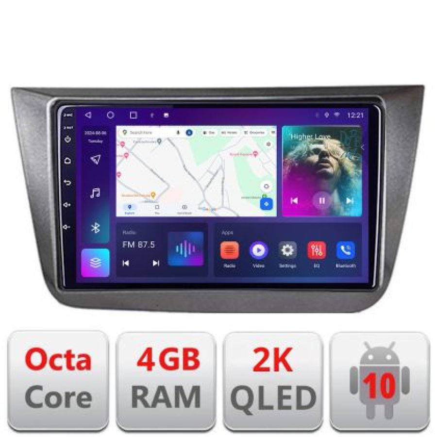 Navigatie Seat Altea 2005-2014 Android ecran Qled 2K Octa core 4+32 Kit-altea+EDT-E409-2K - imagine 4
