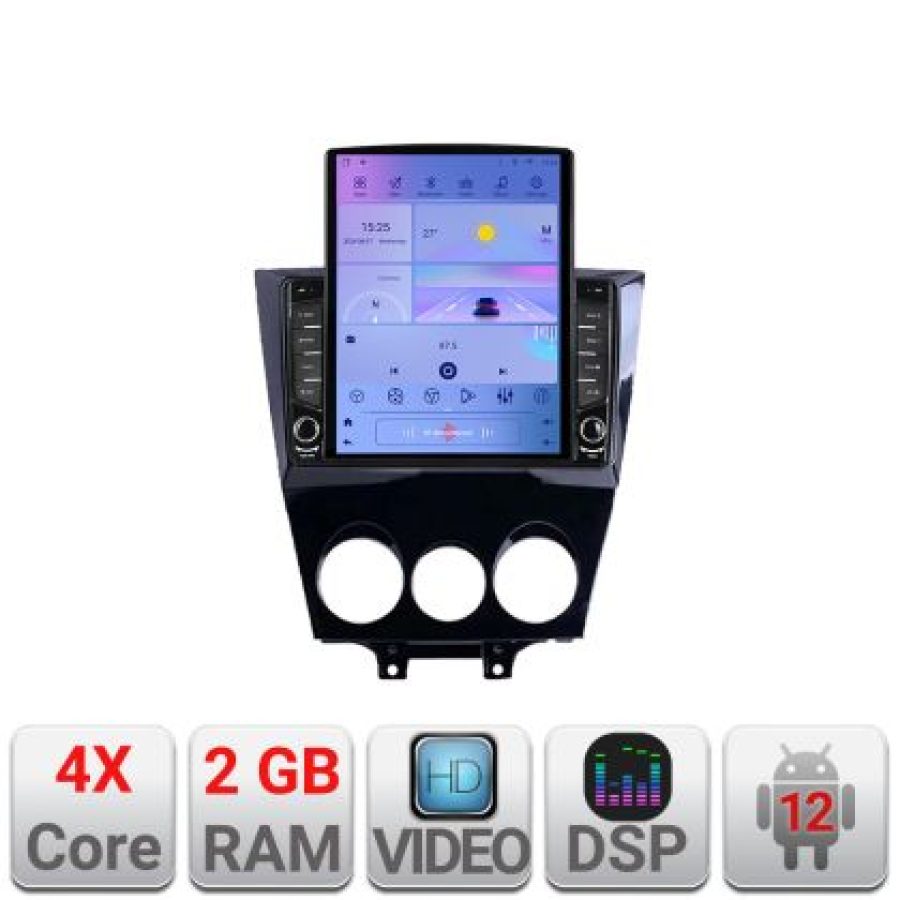 Navigatie Mazda RX8 2003-2008 ecran tip TESLA 9.7" cu Android Radio Bluetooth Internet GPS WIFI 2+32 DSP Quad Core - imagine 5