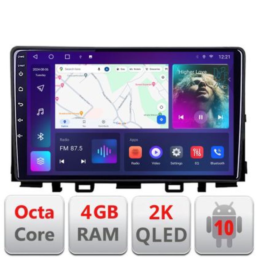 Navigatie Kia Stonic 2016-2020 Android Octa Core Ecran 2K QLED GPS 4G 4+32GB 360 KIT-stonic+EDT-E409-2K - imagine 4