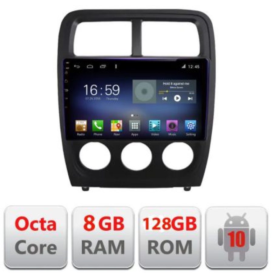 Navigatie Dodge Caliber 2008-2010 F-caliber Octa Core cu Android Radio Bluetooth Internet GPS WIFI DSP 8+128GB 4G - imagine 3