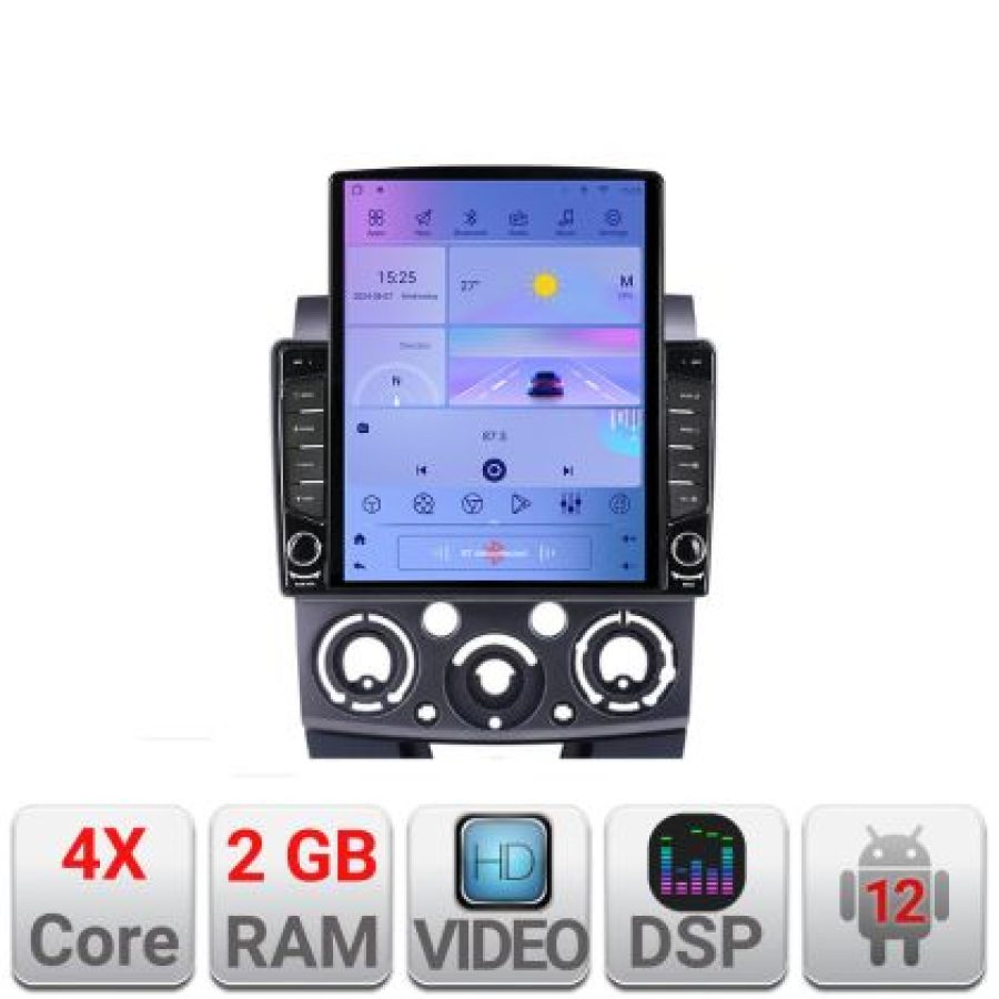 Navigatie Ford Ranger Mazda BT50 2007-2012 K-RANGER ecran tip TESLA 9.7" cu Android Radio Bluetooth Internet GPS WIFI - imagine 5