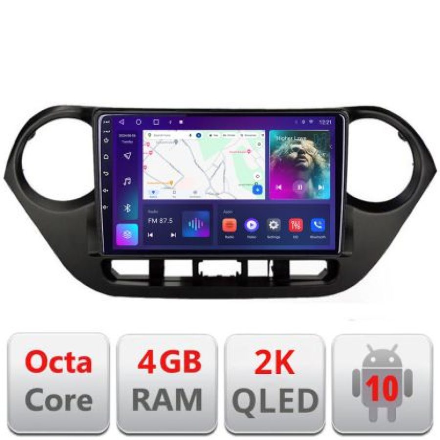 Navigatie HHyundai I10 2013-2019 C-HY38 Android Octa Core Ecran 2K QLED GPS 4G 4+32GB 360 KIT-HY38+EDT-E409-2K - imagine 4