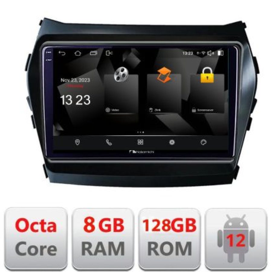 Navigatie HHyundai Santa Fe IX45 2012-2017 5960Pro-209 Android Octa Core Qualcomm 2K Qled 8+128 DTS DSP 360 4G Optical - imagine 3