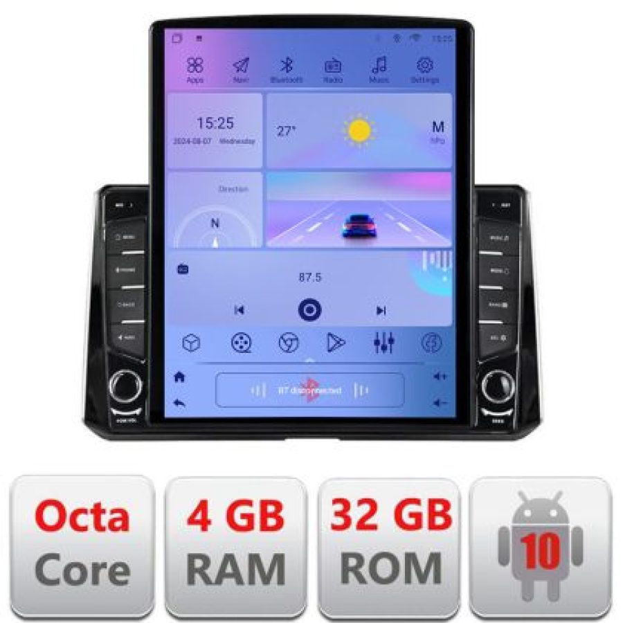 Navigatie Toyota Corolla 2019- H-388-levin ecran tip TESLA 9.7" cu Android Radio Bluetooth Internet GPS WIFI 4+32GB DS - imagine 5