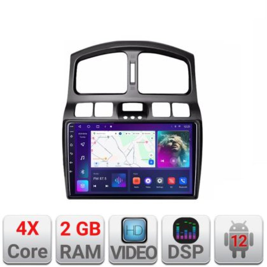 Navigatie HHyundai Santa Fe 2000-2006 Android radio gps internet  2+32 Kit-santafe-old+EDT-E209 - imagine 4