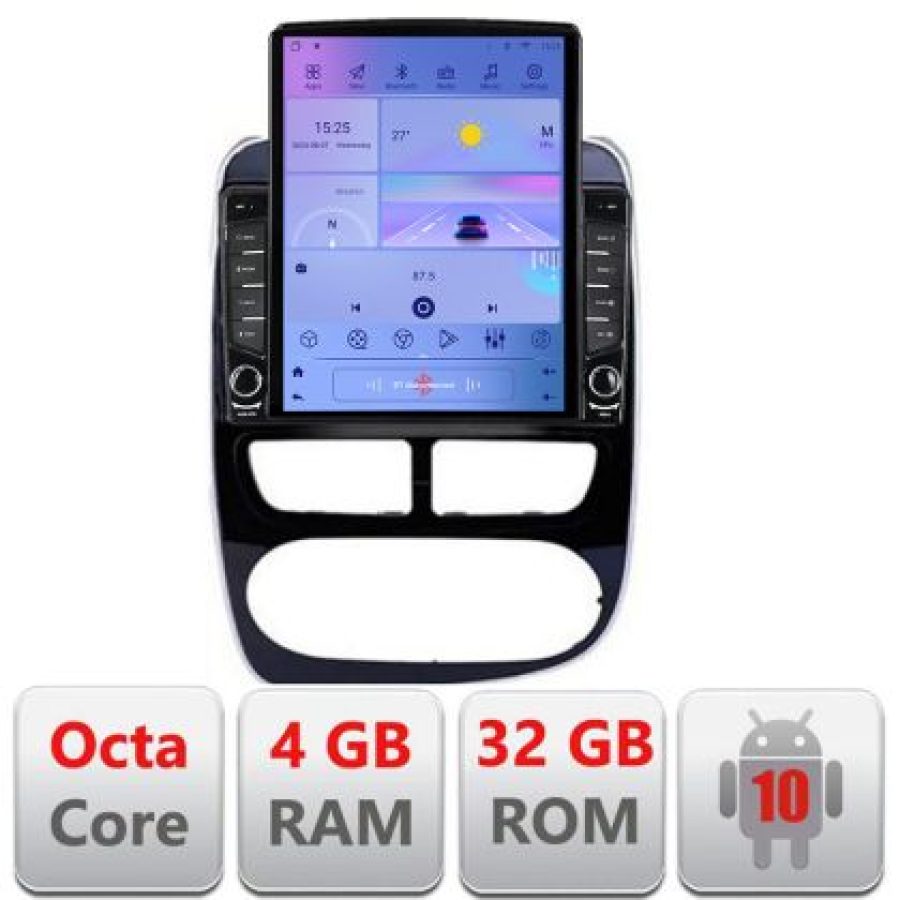 Navigatie Renault Clio 4 V1 H-467 ecran tip TESLA 9.7" cu Android Radio Bluetooth Internet GPS WIFI 4+32GB DSP 4G Octa - imagine 5