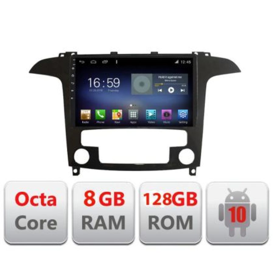 Navigatie FORD S-MAX 2008-2012 F-003 Octa Core cu Android Radio Bluetooth Internet GPS WIFI DSP 8+128GB 4G - imagine 3