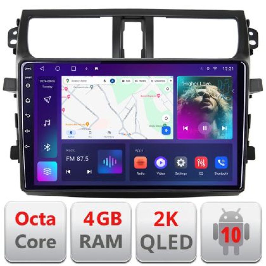 Navigatie Suzuki Celerio 2014-2021 Android ecran Qled 2K Octa core 4+32 KIT-celerio+EDT-E409-2K - imagine 4