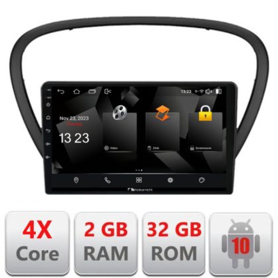 Navigatie Peugeot 607 Android radio gps internet quad core 2+32 carplay android auto - imagine 3