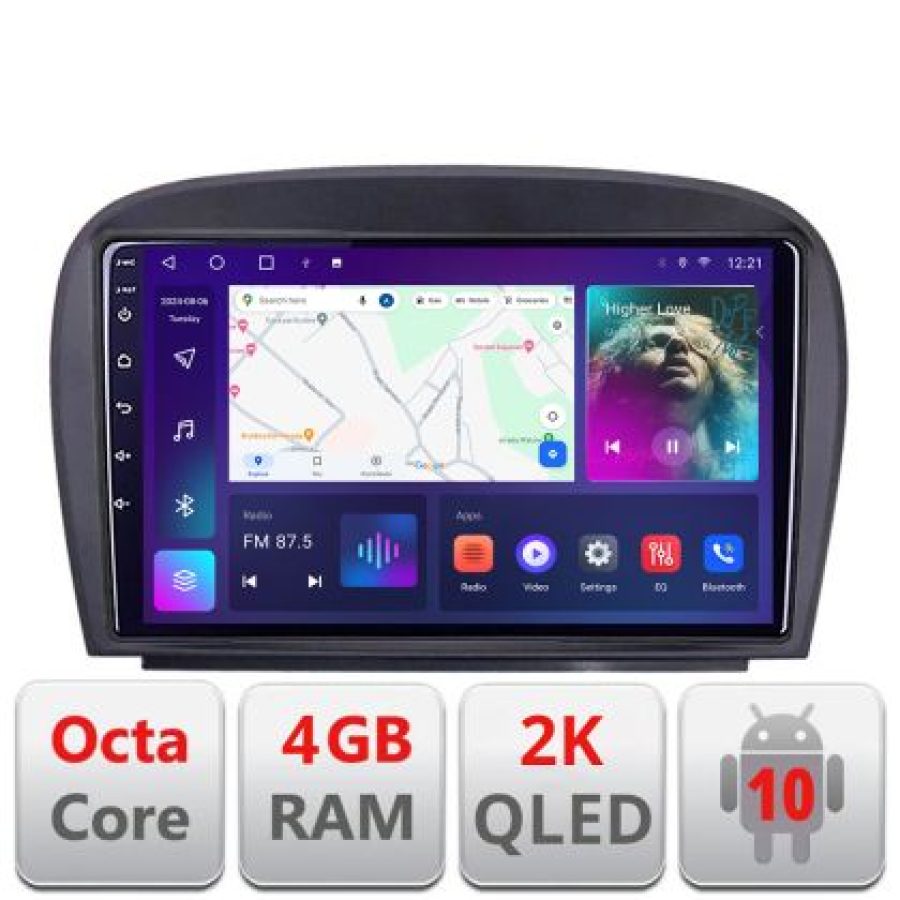 Navigatie Mercedes SL W230 2004-2011 C-W230 Android Octa Core Ecran 2K QLED GPS 4G 4+32GB 360 KIT-w230+EDT-E409-2K - imagine 4