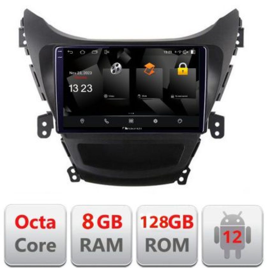Navigatie HHyundai Elantra 2011-2013 5960Pro-092 Android Octa Core Qualcomm 2K Qled 8+128 DTS DSP 360 4G Optical - imagine 3