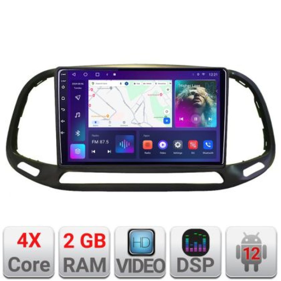 Navigatie Fiat Doblo 2015-2018 A-DOBLO15  2+32 GB Android Waze USB Navigatie Internet Youtube Radio - imagine 4
