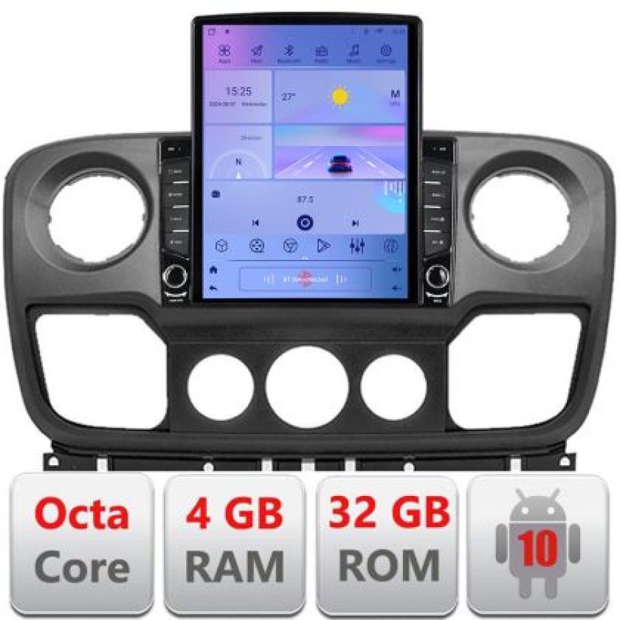 Navigatie Opel Movano, Renault Master 2010-2021 Android radio gps internet Octa Core 4+64GB 9.7" tip Tesla LTE - imagine 5