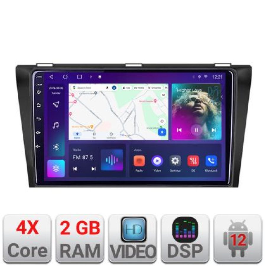Navigatie Mazda 3 2004-2009 A-161  2+32 GB Android Waze USB Navigatie Internet Youtube Radio - imagine 4