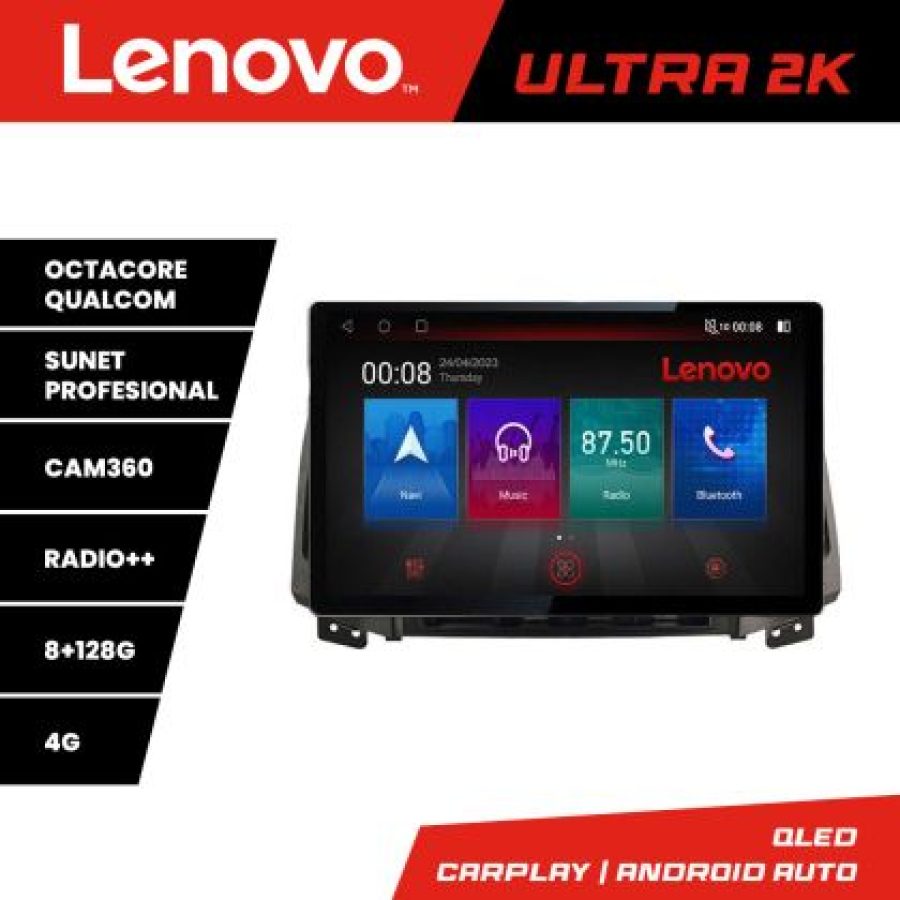 Navigatie HHyundai Santa Fe N-008 ecran 13" 2K 8+128 Android Waze USB Navigatie 4G 360 Toslink Youtube Radio KIT - imagine 4