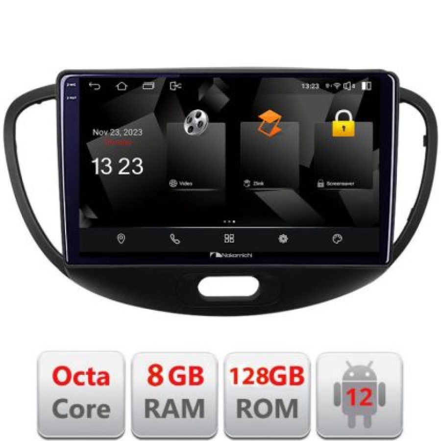 Navigatie HHyundai I10 2007-2013 Android radio gps internet octa core 8+128 carplay android auto - imagine 3