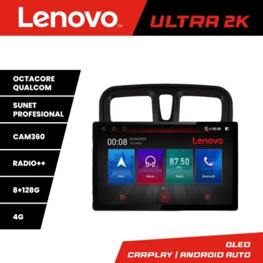 Navigatie Dacia Sandero 2012-2020 var B ecran 13" 2K 8+128 Android Waze USB Navigatie 4G 360 Toslink Youtube Ra - imagine 4