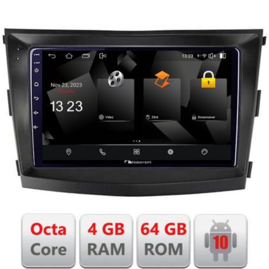 Navigatie SsangYong Tivoli 2015-2019 Android Octa Core 720p 4+64 DSP 360 camera carplay android auto - imagine 3