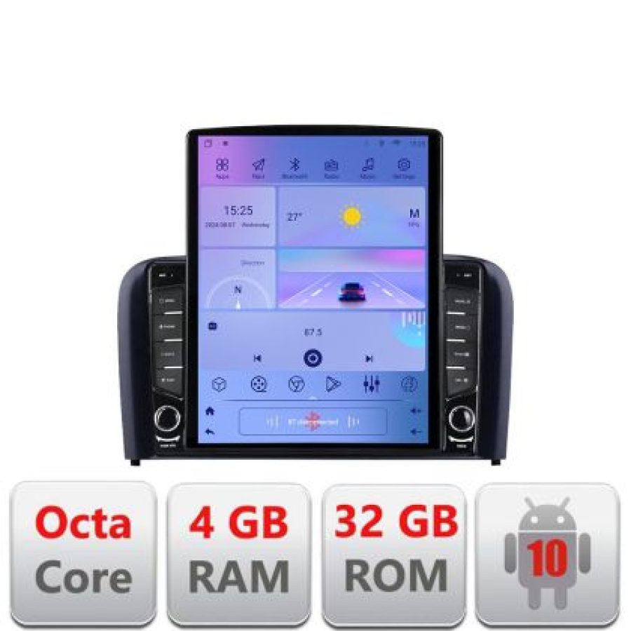 Navigatie Volvo S80 2004-2006 G-S80 ecran tip TESLA 9.7" cu Android Radio Bluetooth Internet GPS WIFI 4+32GB DSP 4G Oc - imagine 4