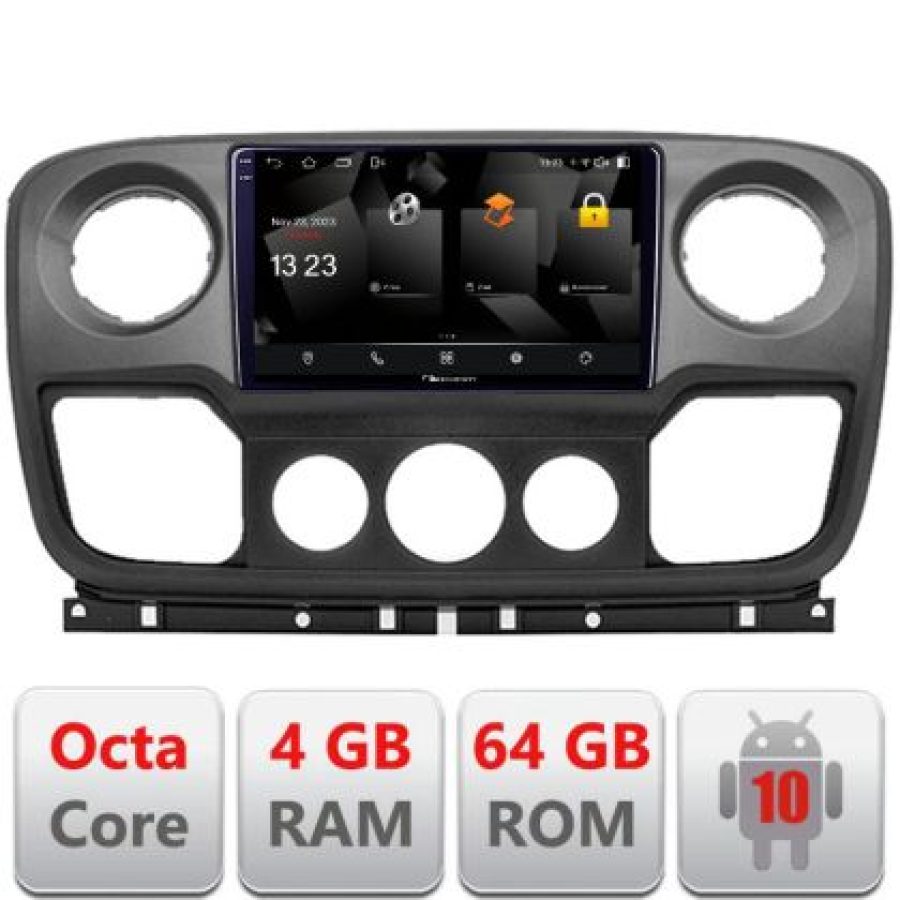 Navigatie Opel Movano, Renault Master 2010-2021 Android Octa Core 720p 4+64 DSP 360 camera carplay android auto - imagine 3