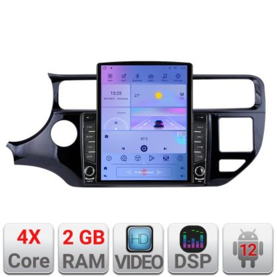 Navigatie Kia Rio K-504 ecran tip TESLA 9.7" cu Android Radio Bluetooth Internet GPS WIFI 2+32 DSP Quad Core - imagine 5