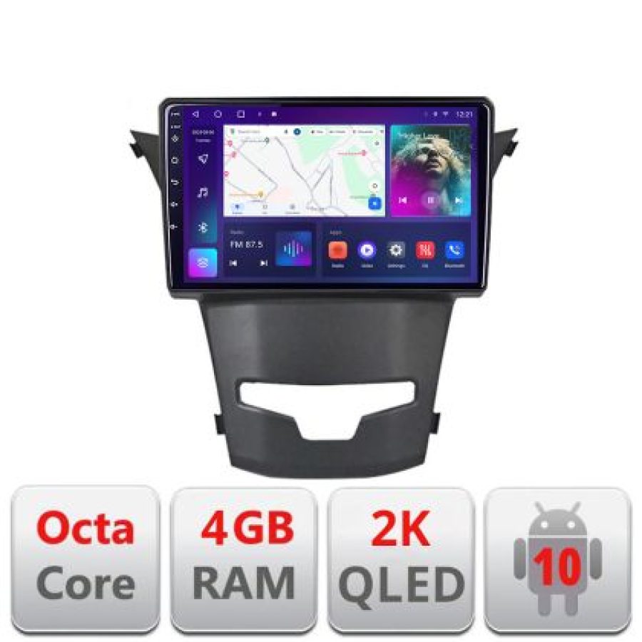 Navigatie Ssangyong Korando 2014-2019 C-1159 Android Octa Core Ecran 2K QLED GPS 4G 4+32GB 360 KIT-1159+EDT-E409-2K - imagine 4