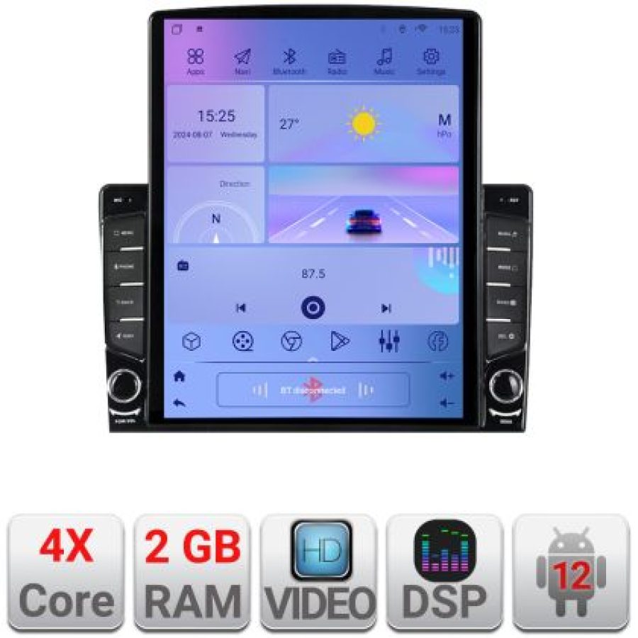 Navigatie Fiat 500L 2012-2017 K-500L ecran tip TESLA 9.7" cu Android Radio Bluetooth Internet GPS WIFI 2+32 DSP Quad C - imagine 5