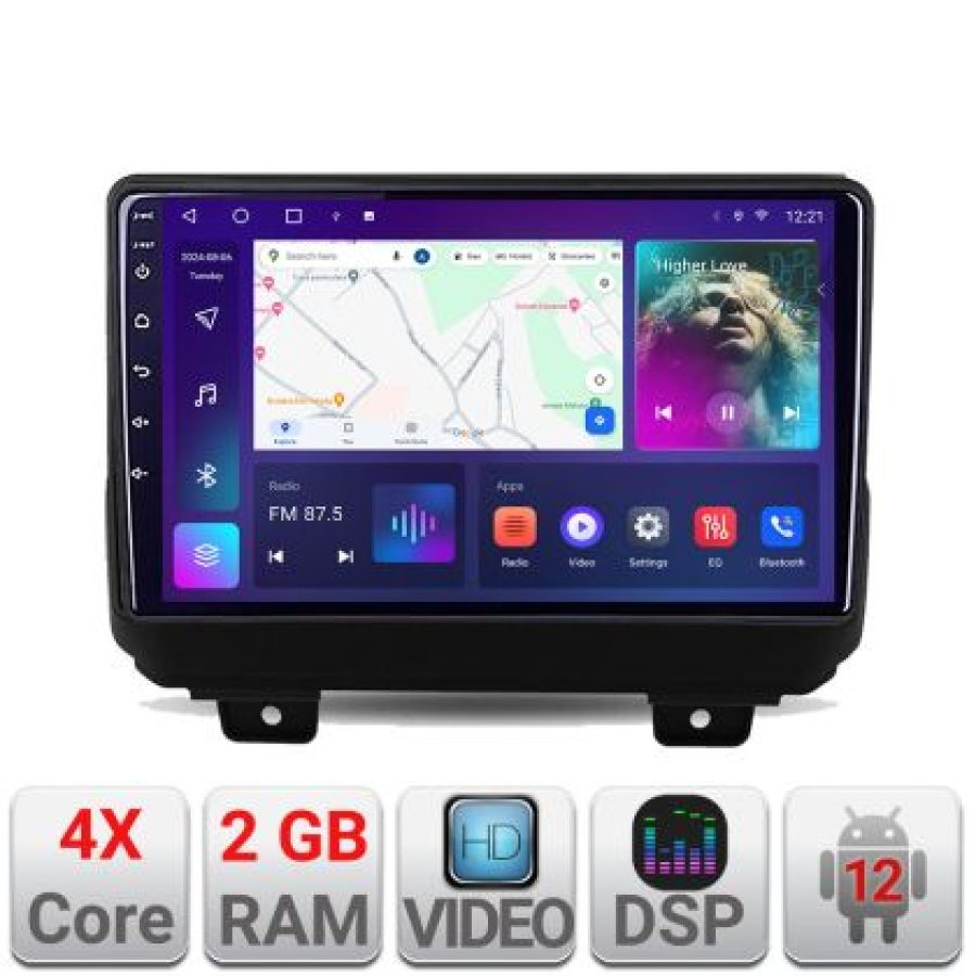 Navigatie Jeep Wrangler 2018- A-WRANGLER  2+32 GB Android Waze USB Navigatie Internet Youtube Radio - imagine 4