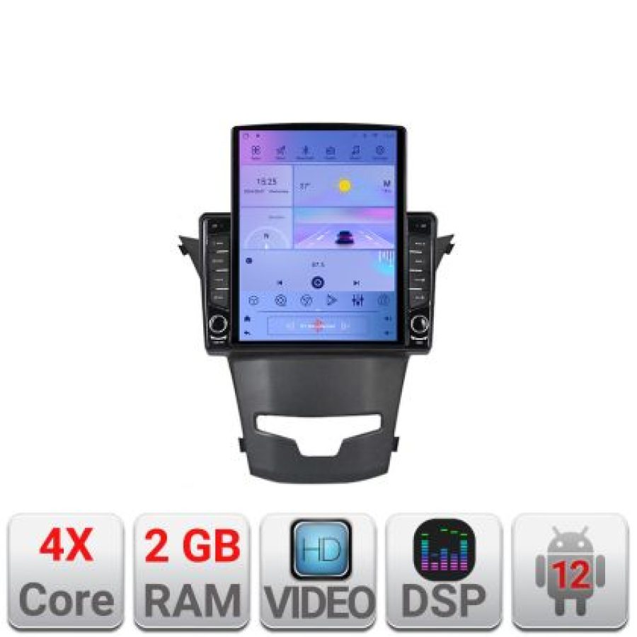Navigatie Ssangyong Korando 2014-2019 K-1159 ecran tip TESLA 9.7" cu Android Radio Bluetooth Internet GPS WIFI 2+32 DS - imagine 5