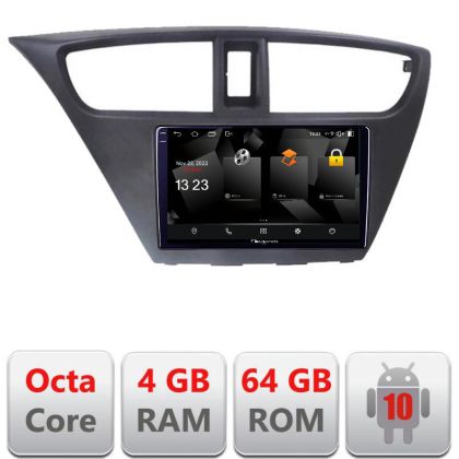 Navigatie Honda Civic 2012-2016 5510-CIVIC Android Octa Core 720p 4+64 DSP 360 camera carplay android auto - imagine 3
