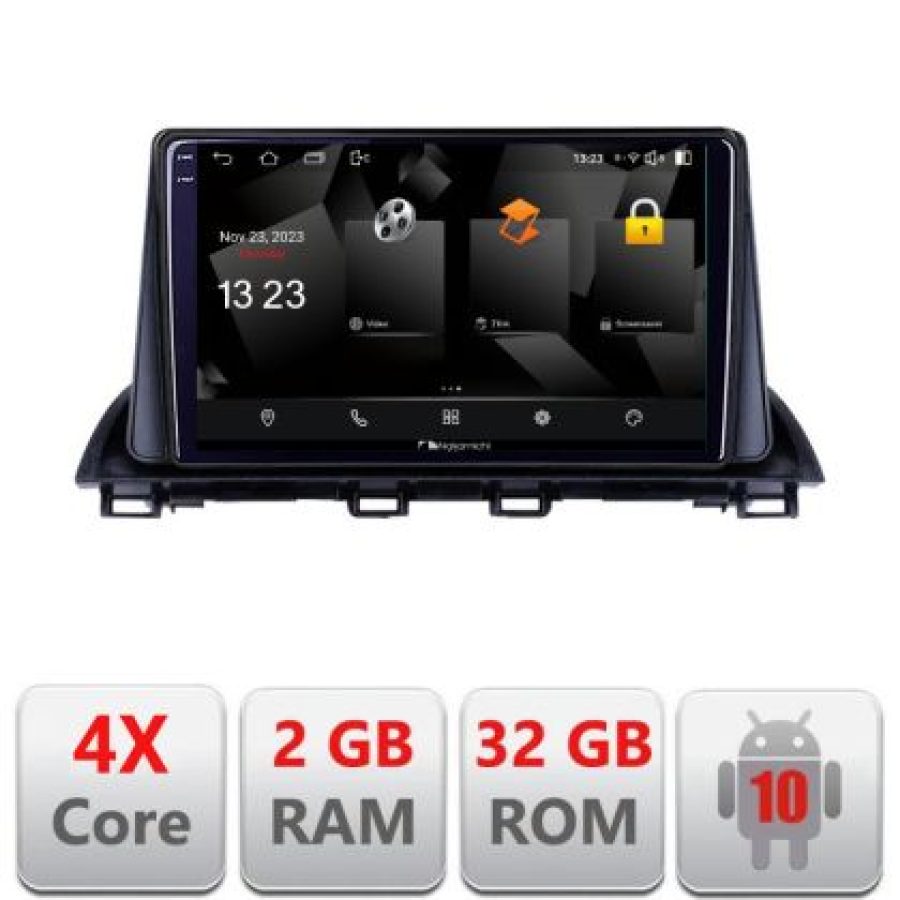 Navigatie Mazda 3 2014-2019 5230-463 Android Ecran 720P Quad Core 2+32 carplay android auto - imagine 3