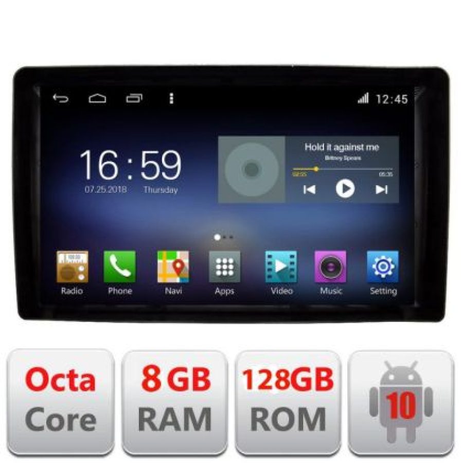 Navigatie universala 2din-2 Octa Core cu Android Radio Bluetooth Internet GPS WIFI DSP 8+128GB 4G - imagine 3