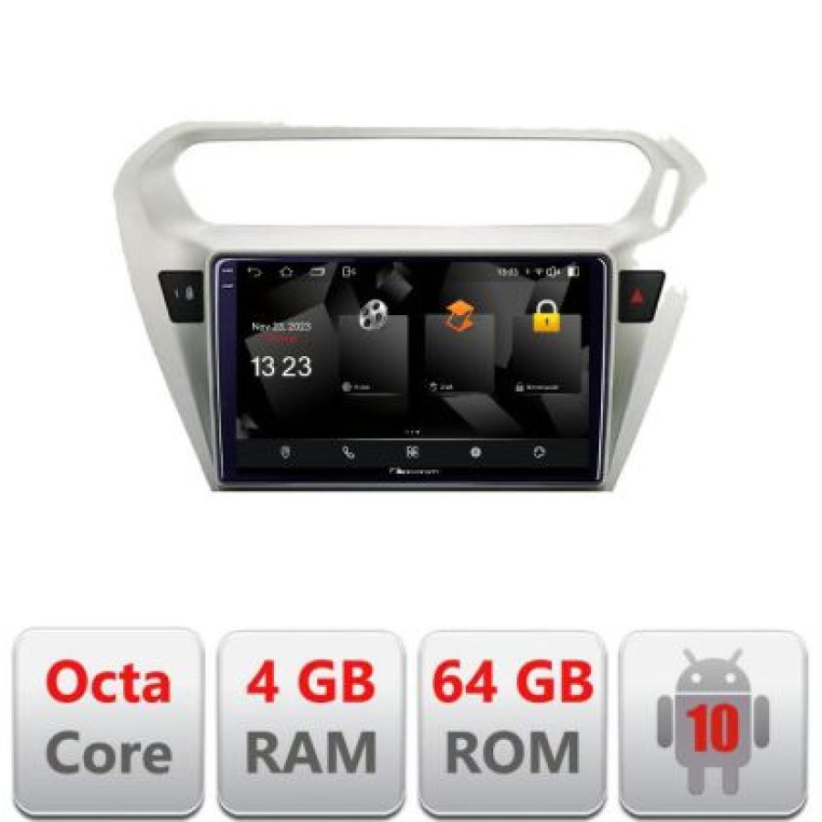 Navigatie Peugeot 301 Citroen C-Elisee 5510-301 Android Octa Core 720p 4+64 DSP 360 camera carplay android auto - imagine 3