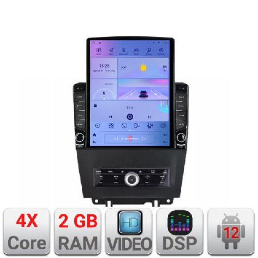 Navigatie Ford Mustang 2009-2014 ecran tip TESLA 9.7" cu Android Radio Bluetooth Internet GPS WIFI 2+32 DSP Quad Core - imagine 5