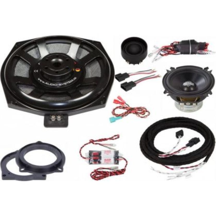 KIT audio dedicat BMW E,F,G Series, fata 100W + difuzoare bass 175W  Audio System German Sound - imagine 3