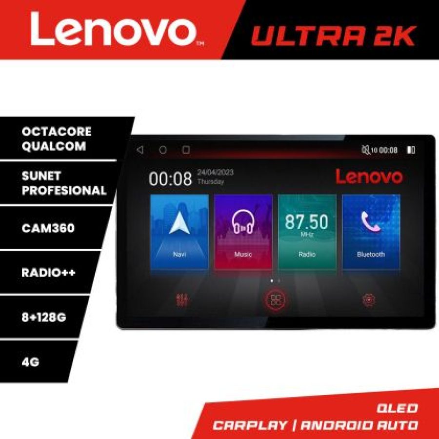 Navigatie universala 2 din 9 inch ecran 13" 2K 8+128 Android Waze USB Navigatie 4G 360 Toslink Youtube Radio - imagine 4