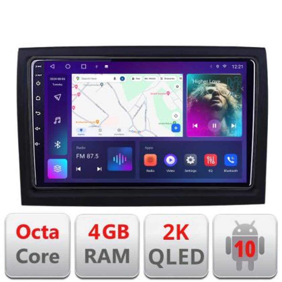 Navigatie Fiat ducato 2022- C-ducato Android Octa Core Ecran 2K QLED GPS 4G 4+32GB 360 KIT-ducato+EDT-E409-2K - imagine 4