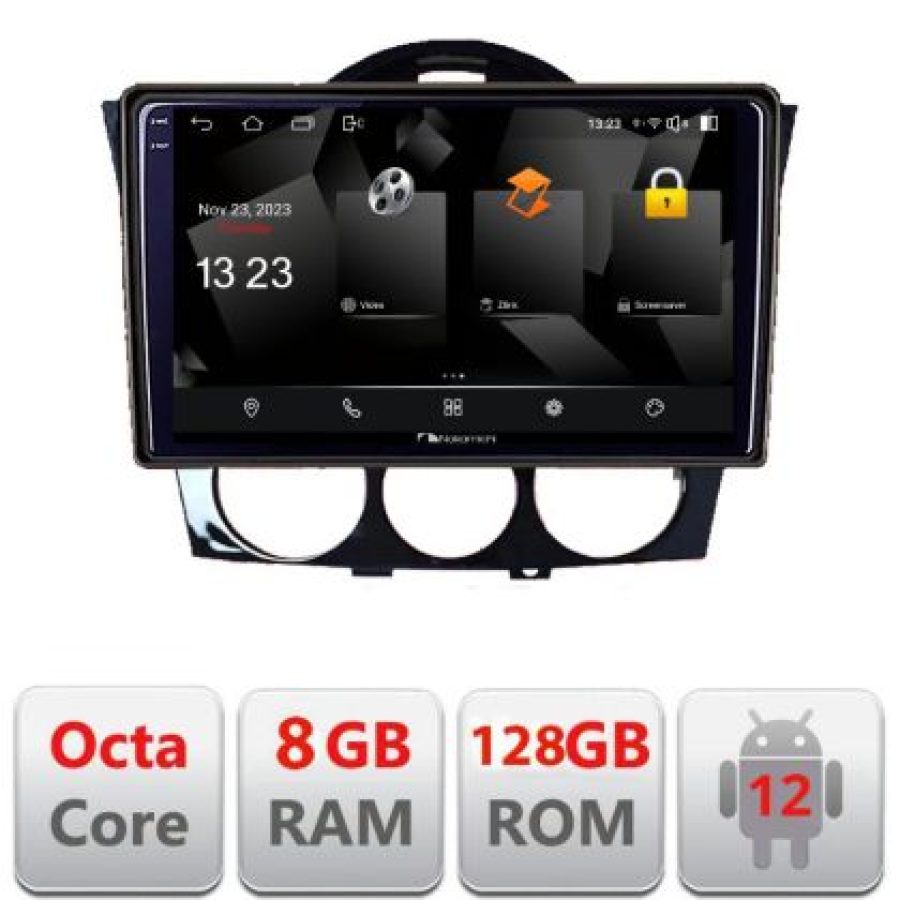 Navigatie Mazda RX8 2008-2011 Android Octa Core Qualcomm 2K Qled 8+128 DTS DSP 360 4G Optical - imagine 3